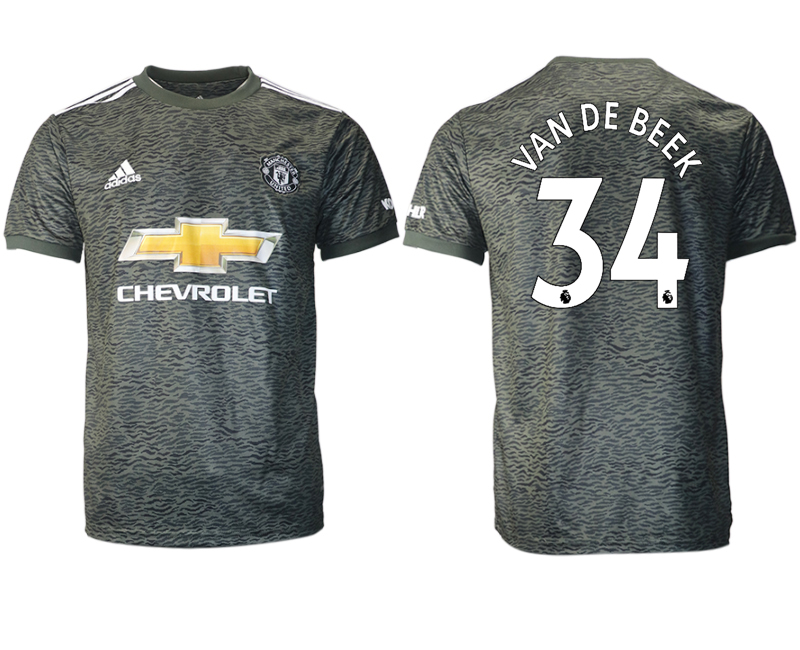Men 2020-2021 club Manchester United away aaa version #34 black Soccer Jerseys